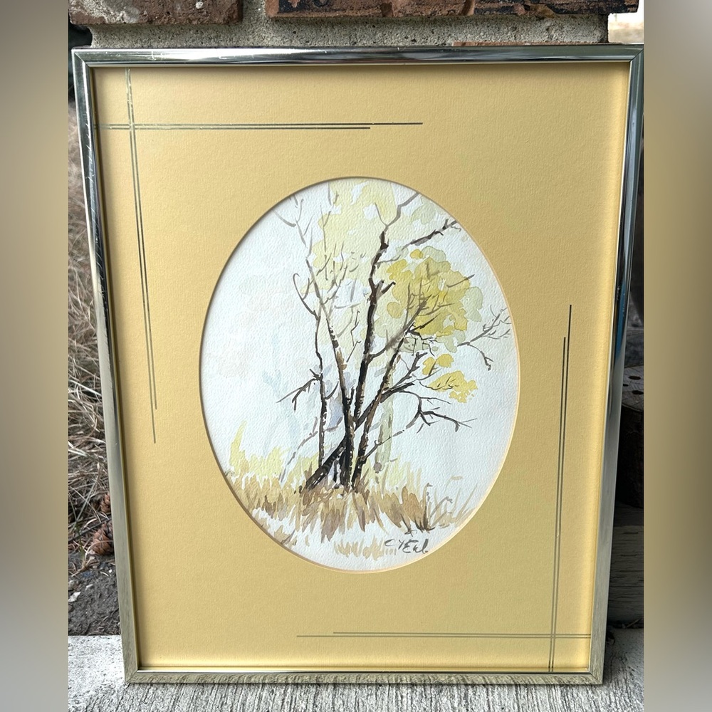 🌲Original Vintage Watercolour Painting Signed - Medicine Hat Art✨Canadian Art